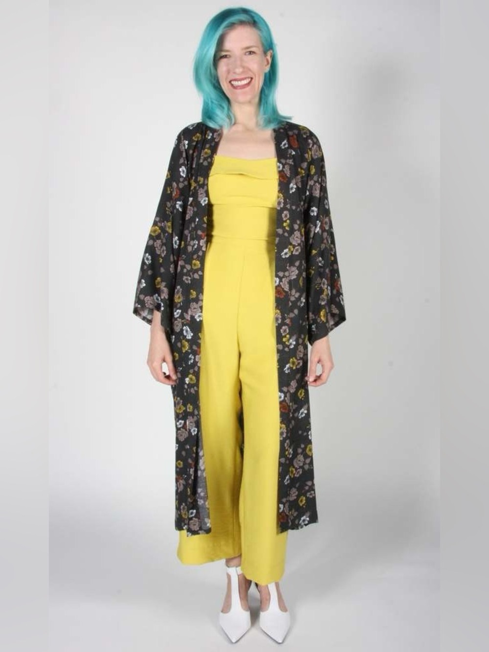 Birds of North America Sandgrouse Jumpsuit In Mustard Yellow Size 6 Square-Neck - Picture 15 of 15